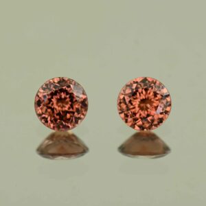 RoseZircon round pair 5.5mm 1.85cts H zn7680