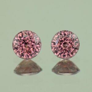 RoseZircon round pair 5.5mm 1.86cts H zn6142 SOLD