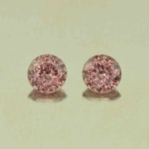 RoseZircon round pair 5.5mm 1.86cts H zn6144