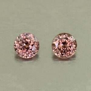 RoseZircon round pair 5.5mm 1.86cts H zn8234