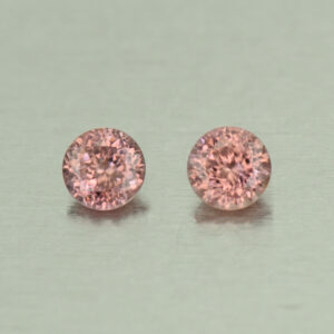 RoseZircon round pair 5.5mm 1.87cts H zn4880 SOLD