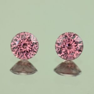 RoseZircon round pair 5.5mm 1.87cts H zn6146