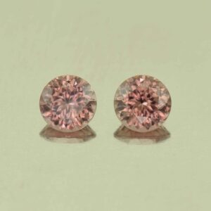 RoseZircon round pair 5.5mm 1.87cts H zn6147