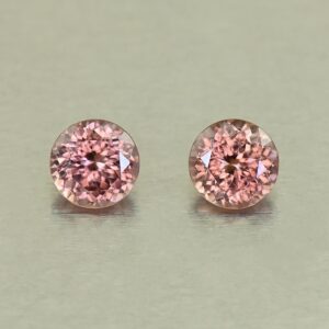 RoseZircon round pair 5.5mm 1.87cts H zn8236