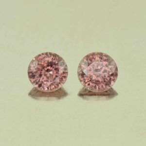 RoseZircon round pair 5.5mm 1.88cts H zn6150