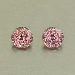 RoseZircon round pair 5.5mm 1.88cts H zn8237