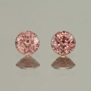 RoseZircon round pair 5.5mm 1.89cts H zn5742