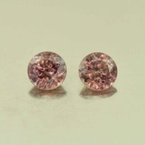RoseZircon round pair 5.5mm 1.89cts H zn6153