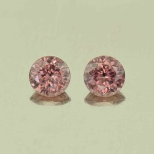 RoseZircon round pair 5.5mm 1.90cts H zn6155