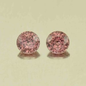 RoseZircon round pair 5.5mm 1.91cts H zn6158