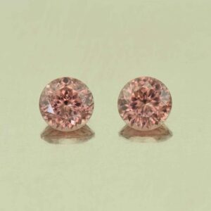 RoseZircon round pair 5.5mm 1.92cts H zn6159