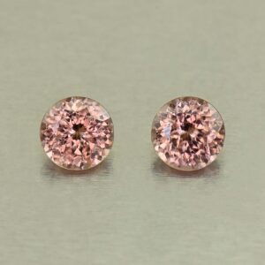RoseZircon round pair 5.5mm 1.92cts H zn8239
