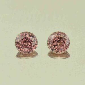 RoseZircon round pair 5.5mm 1.93cts H zn5542
