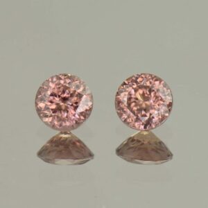 RoseZircon round pair 5.5mm 1.93cts H zn5743