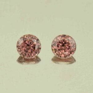 RoseZircon round pair 5.5mm 1.95cts H zn5543