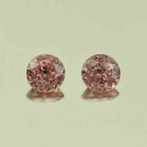 RoseZircon round pair 5.5mm 1.95cts H zn5545