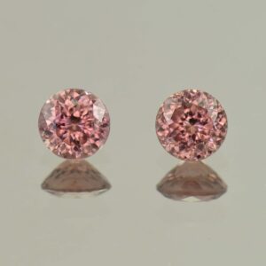 RoseZircon round pair 5.5mm 1.95cts H zn5746