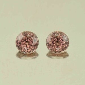 RoseZircon round pair 5.5mm 1.96cts H zn5546