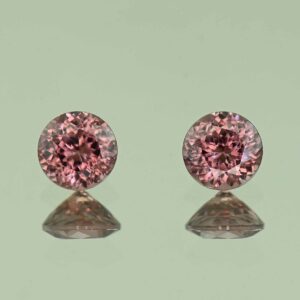RoseZircon round pair 5.5mm 1.97cts H zn4881