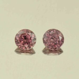 RoseZircon round pair 5.5mm 1.97cts H zn5547