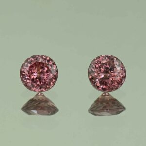 RoseZircon round pair 5.5mm 2.00cts H zn4885
