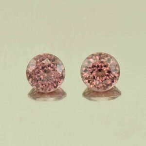 RoseZircon round pair 5.5mm 2.01cts H zn5550