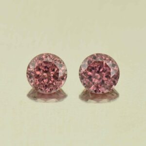 RoseZircon round pair 5.5mm 2.01cts H zn5551