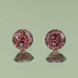RoseZircon round pair 5.5mm 2.03cts H zn4654 SOLD
