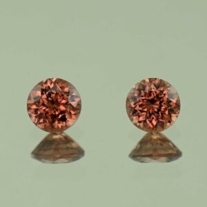 RoseZircon round pair 5.5mm 2.03cts H zn4670