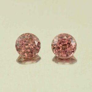 RoseZircon round pair 5.5mm 2.03cts H zn5554