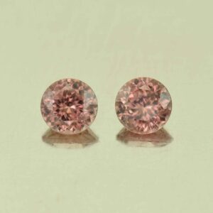 RoseZircon round pair 5.5mm 2.03cts H zn6167