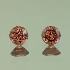 RoseZircon round pair 5.5mm 2.04cts H zn4671