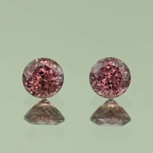 RoseZircon round pair 5.5mm 2.05cts H zn4889