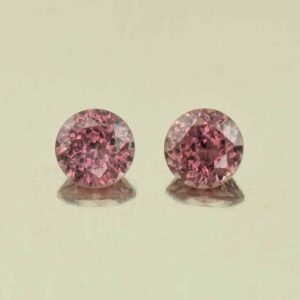 RoseZircon round pair 5.5mm 2.05cts H zn5557