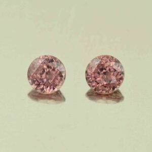 RoseZircon round pair 5.5mm 2.06cts H zn5558