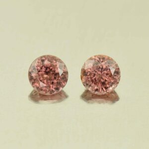 RoseZircon round pair 5.5mm 2.09cts H zn5561