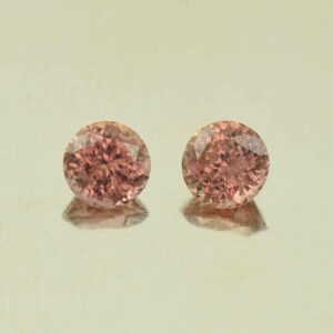 RoseZircon round pair 5.5mm 2.09cts H zn5562