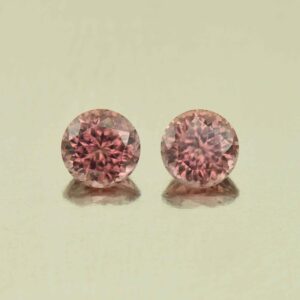 RoseZircon round pair 5.5mm 2.09cts H zn5563