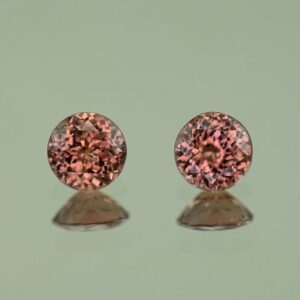 RoseZircon round pair 6.0mm 2.28cts H zn1789 scaled 1