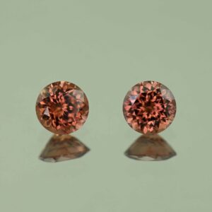RoseZircon round pair 6.0mm 2.29cts H zn3071 scaled 1