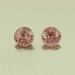 RoseZircon round pair 6.0mm 2.43cts H zn6043 scaled 1