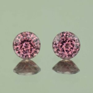 RoseZircon round pair 6.0mm 2.51cts H zn6060 SOLD