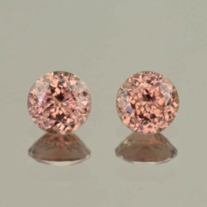 RoseZircon round pair 6.0mm 2.52cts H zn5777