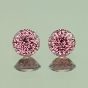 RoseZircon round pair 6.0mm 2.54cts H zn6066 SOLD