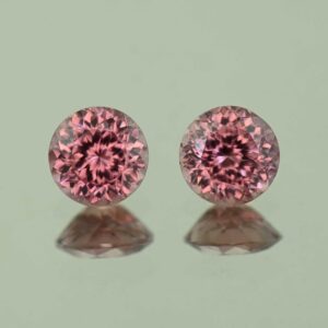 RoseZircon round pair 6.4mm 3.06cts H zn6076 scaled 1