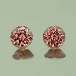 RoseZircon round pair 6.4mm 3.15cts H zn3086 scaled 1