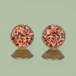 RoseZircon round pair 6.5mm 2.94cts H zn3078