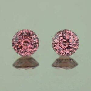 RoseZircon round pair 6.5mm 2.98cts H zn6085 scaled 1