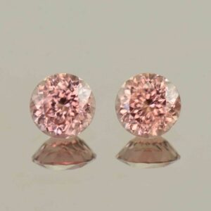 RoseZircon round pair 6.5mm 2.99cts H zn6088