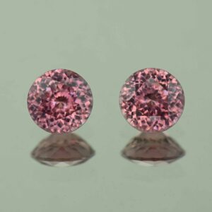 RoseZircon round pair 6.5mm 3.06cts H zn6098 scaled 1